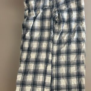 GAP Blue and White Plaid Pajama Pants